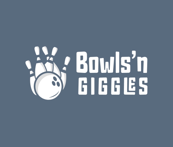 Logo de bowling avec illustration de quille