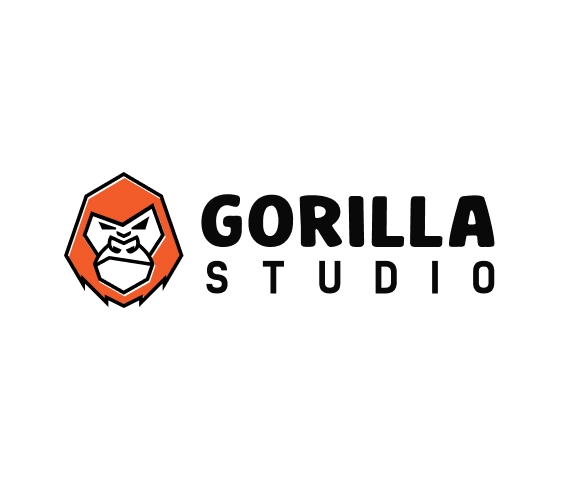 Logo gaming avec mascotte gorille audacieuse