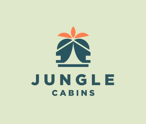 Logo inspiré de la nature pour cabanes et hébergements