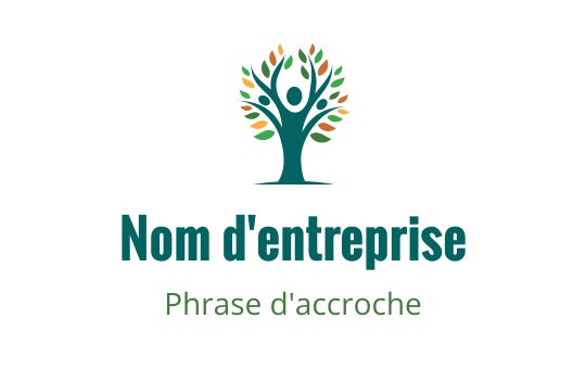 Logo d'arbre vibrant avec des feuilles colorées et une silhouette humaine
