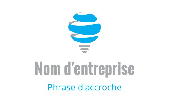 Logo design moderne d'ampoule bleue avec des éléments tourbillonnants