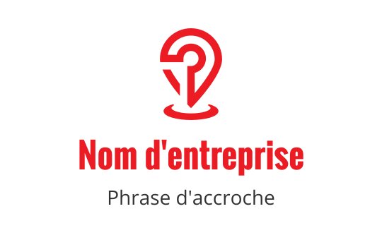 Logo design moderne de pin de localisation rouge avec des éléments circulaires