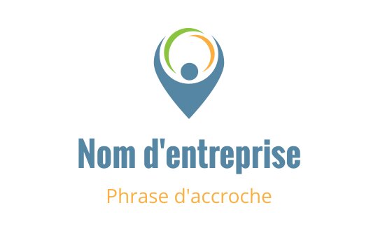 Design de logo moderne avec une épingle de localisation et une figure humaine abstraite