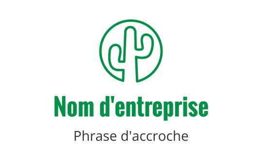 Logo de cactus vert moderne dans un contour circulaire