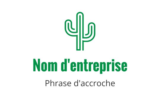 Logo de cactus moderne vert avec des lignes épurées et des bords arrondis