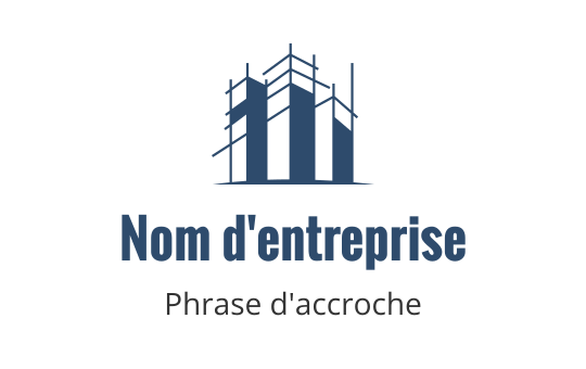 Logo moderne bleu avec des éoliennes stylisées et des lignes épurées