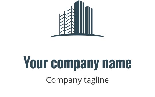 Logo design moderne de échafaudage vert avec des formes géométriques