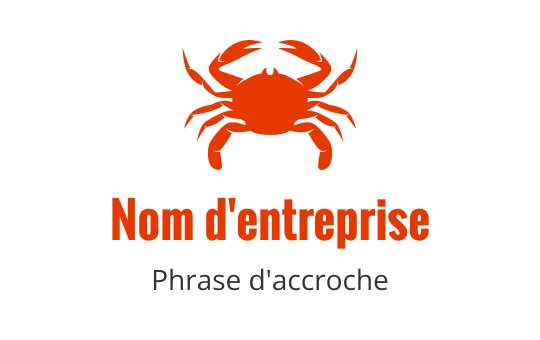 Logo de crabe rouge audacieux avec des pattes et des pinces stylisées