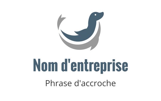 Logo de canard ludique avec des couleurs douces bleu et gris