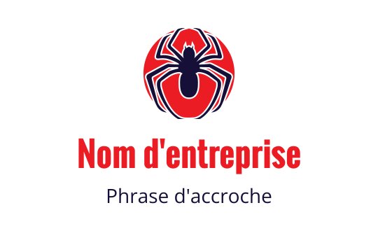 Logo de araignée audacieuse en rouge et bleu marine avec fond circulaire
