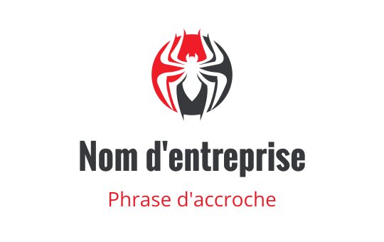 Logo de araignée audacieuse en rouge et noir avec un fond circulaire