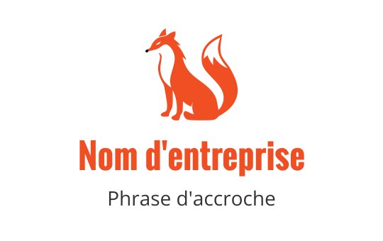 Logo design de renard orange stylisé avec une apparence moderne et épurée