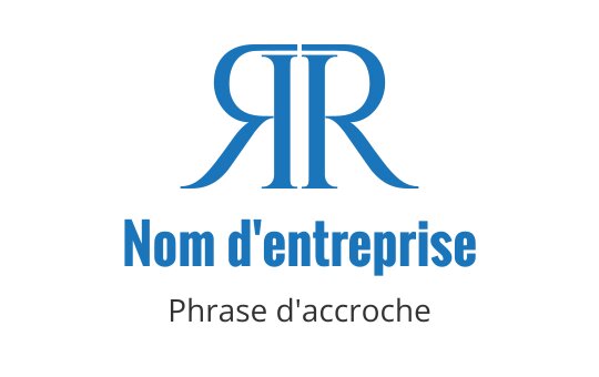 Logo design élégant en bleu avec des lettres R entrelacées