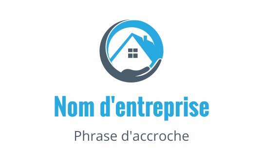 Design de logo moderne avec une silhouette de maison dans un cadre circulaire