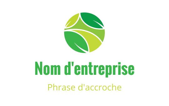 Design de logo circulaire moderne avec des feuilles vertes et une palette de couleurs vibrantes