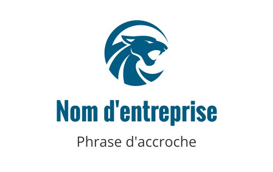Logo de tête de lion audacieuse en bleu avec des lignes dynamiques