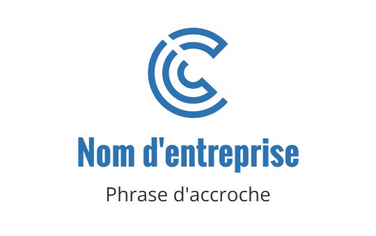Logo moderne circulaire avec une lettre C stylisée en bleu