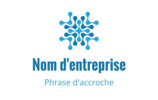Design de logo moderne bleu avec des formes circulaires interconnectées