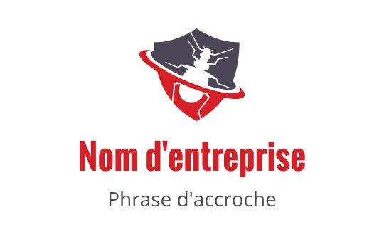 Logo de bouclier audacieux avec une fourmi rouge et grise