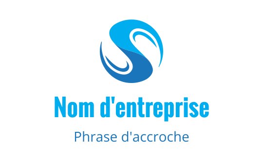 Logo moderne bleu avec une lettre S stylisée et des courbes fluides