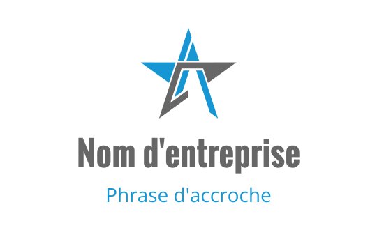 Design de logo moderne avec des éléments bleus et gris en forme d'étoile