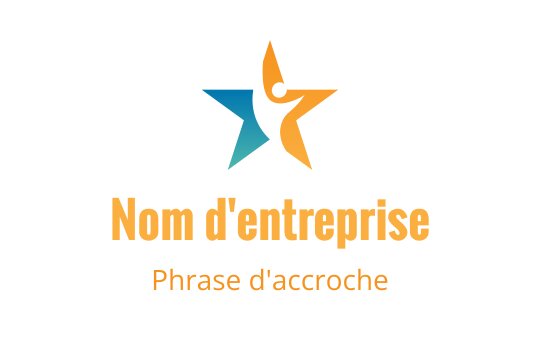 Logo dynamique d'étoile avec des éléments bleus et oranges vibrants