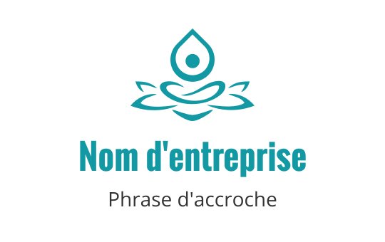 Design de logo élégant avec une goutte d'eau au-dessus d'une fleur de lotus