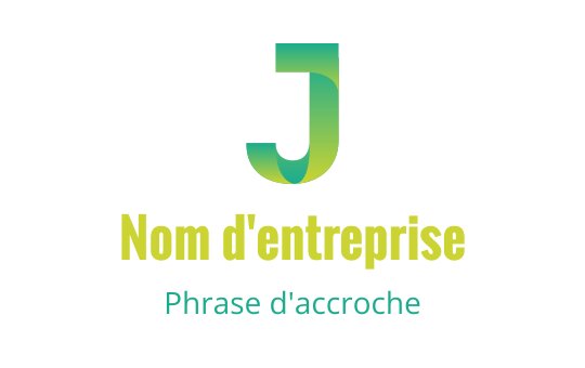 Logo moderne vert et bleu avec une lettre J stylisée