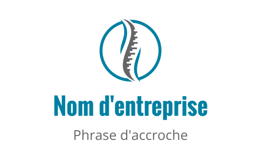 Design de logo moderne avec une colonne vertébrale stylisée dans un contour circulaire