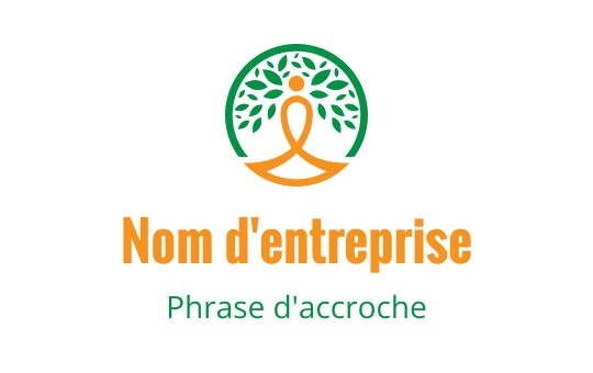 Design de logo moderne avec un arbre et une personne en harmonie