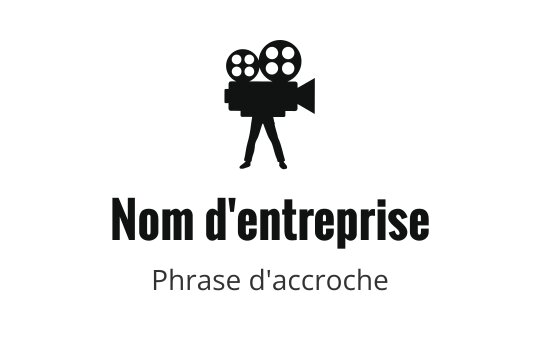 Logo de caméra de film avec une bobine classique et une typographie audacieuse