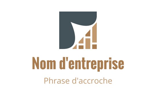 Design de logo moderne avec un graphique en barres stylisé et un coin replié