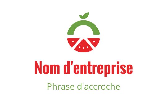 Logo coloré représentant une tranche de pastèque avec une feuille verte