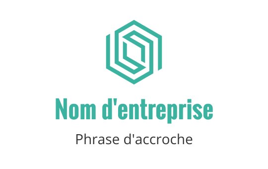 Design de logo géométrique moderne avec des formes imbriquées en bleu-vert
