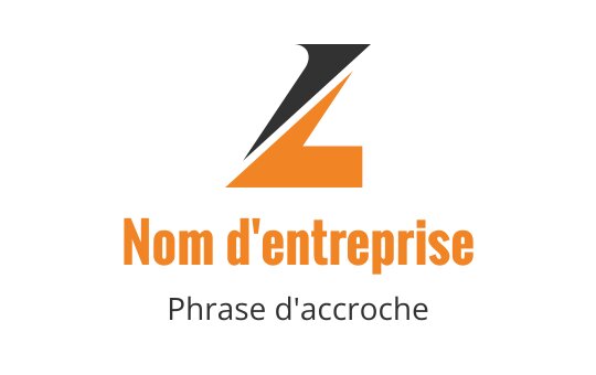 Design de logo moderne avec une lettre "Z" stylisée en orange et noir