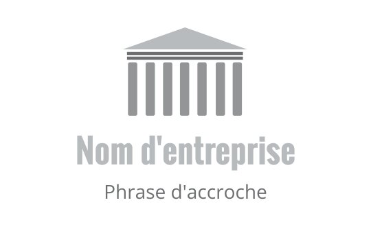 Design de logo moderne avec un bâtiment stylisé et des colonnes
