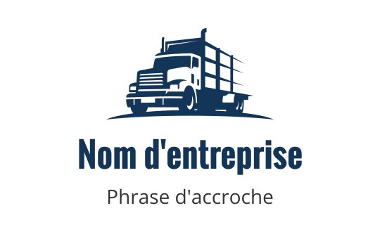 Logo de camion audacieux en bleu marine avec une silhouette épurée