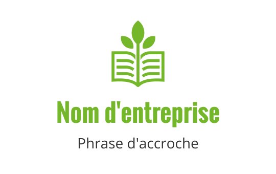 Design de logo moderne avec un livre ouvert et des feuilles vertes