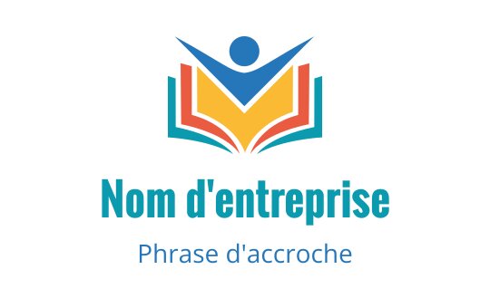 Logo coloré représentant un livre ouvert et une icône de personne