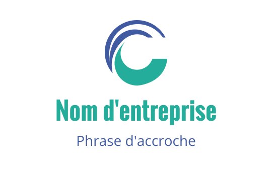 Design de logo circulaire moderne avec des éléments de vagues bleues et teal
