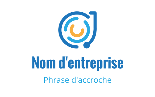 Design de logo moderne avec un motif circulaire bleu et orange