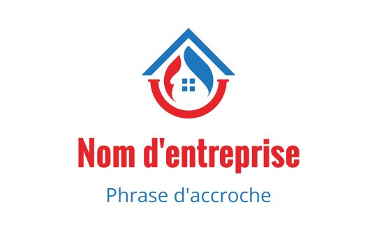 Design de logo moderne avec une maison, une goutte d'eau et des éléments de flamme