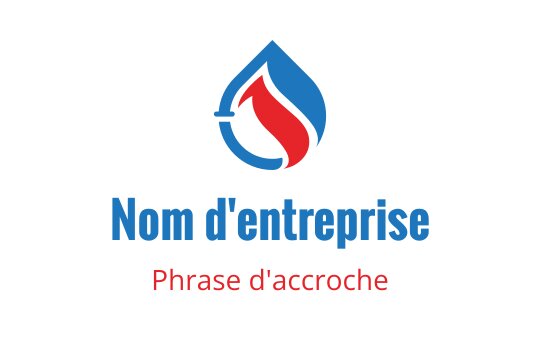 Logo design moderne en bleu et rouge avec des lignes courbes