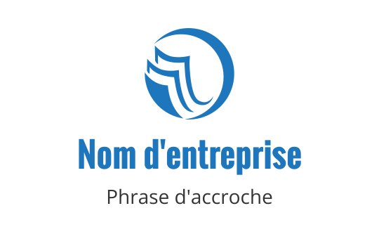 Logo moderne bleu avec des éléments de vagues fluides dans une forme circulaire