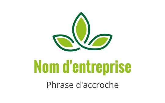Logo design moderne avec une feuille verte, formes arrondies et lignes épurées