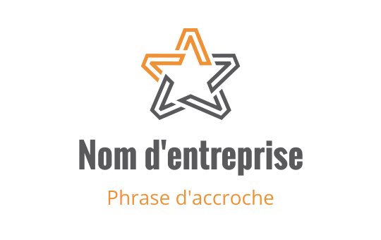 Design de logo moderne avec des éléments orange et gris superposés