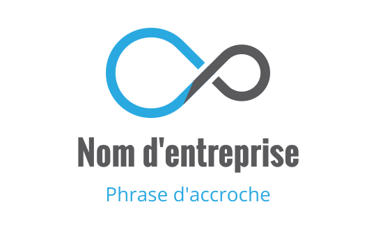 Design de logo infini moderne avec des éléments bleus et gris