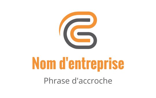 Design de logo moderne avec des formes orange et grises entrelacées