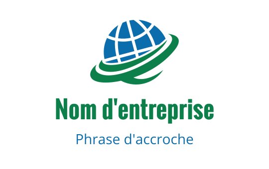 Logo moderne de globe avec des éléments verts et bleus