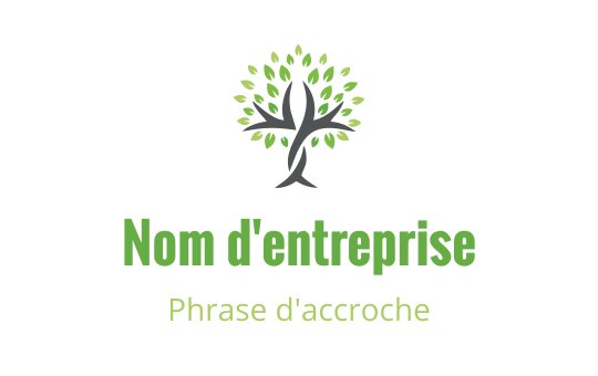 Logo d'arbre moderne avec des feuilles vertes et un tronc stylisé